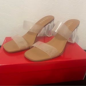 NEW - Clear heel summer pump, Guess